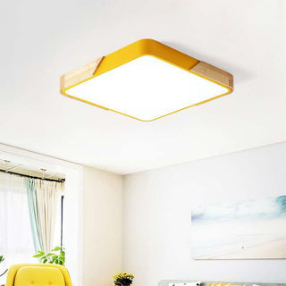 Nordic Ceiling Lamp – Rectangular LED Flush Mount Light for Living Room Lighting