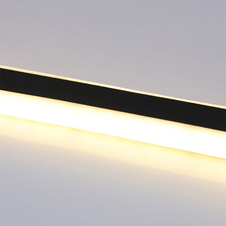 Nordic modern long liner ceiling lamp – LED installed view