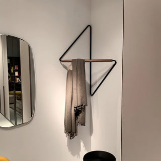 corner modern wall towel rack bathroom organizer space saving angle view