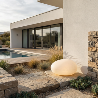 Stone Garden Lamp – Durable Outdoor Lighting | Solar Powered & Waterproof