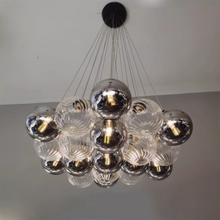 Modern bubble glass ball chandelier — LED dining room ceiling light fixture