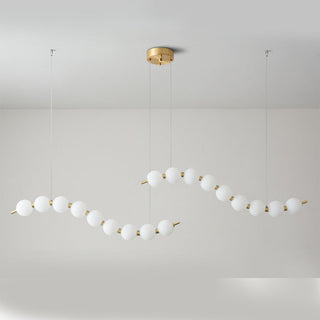 White ball pendant lamp — brass acrylic modern fixture