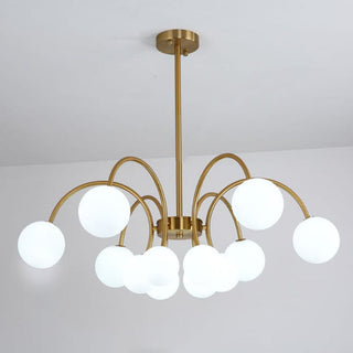Modern gold sputnik chandelier detail — elegant pendant warm texture