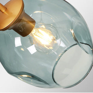 Contemporary bubble glass ceiling chandelier branch arms