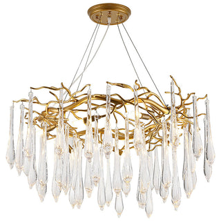Modern glass teardrop chandelier tiered luxury pendant lamp