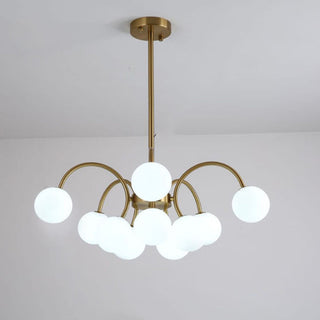 Elegant sputnik gold chandelier — modern pendant living room warm