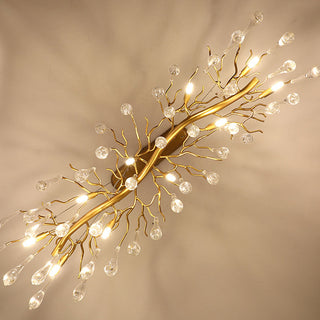 Modern tiered luxury glass teardrop chandelier ceiling fixture