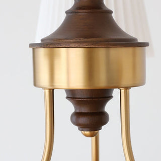 Brass vintage pleated chandelier lampshade pendant light