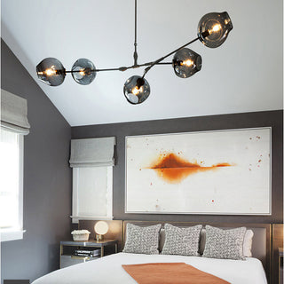 Bubble glass chandelier branching modern design living room