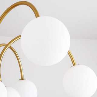 Gold sputnik pendant chandelier side — modern elegant warm