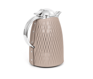 thermal carafe elegant insulated coffee pot removable leather cover 1.5l detail