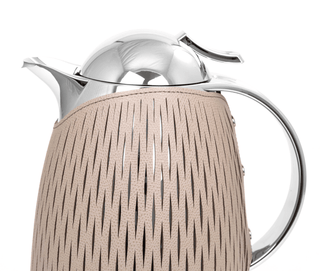 thermal carafe elegant insulated coffee pot removable leather cover 1.5l set view