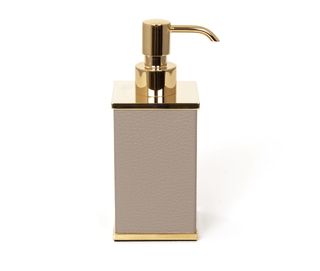 square chrome designer soap dispenser luxury bathroom side view