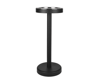 ice bucket stand satin finish stainless steel soft calf leather cover lifestyle view