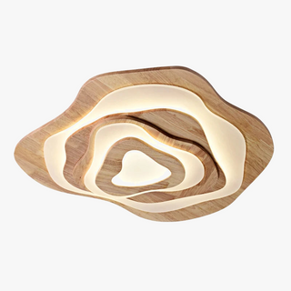 Natural Wood Ceiling Light – Modern LED Acrylic Lamp | Stylish Surface Mount