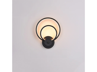 Contemporary Wall Lamp – Interlocking Ring Aluminium Light with Silicone Diffuser