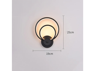 Contemporary Wall Lamp – Interlocking Ring Aluminium Light with Silicone Diffuser