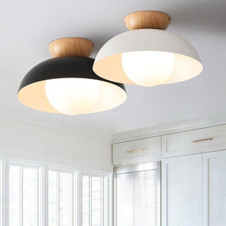 Eco-friendly metal ceiling light, minimalist modern semi-flush