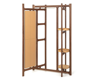 chelsea valet stand classic furniture leather trays brass hanger close-up