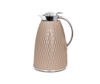 thermal carafe stylish janine insulated coffee pot easy pour button side view