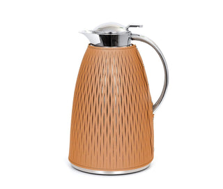 thermal carafe stylish janine insulated coffee pot easy pour button front view