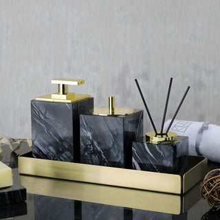 Ensemble de salle de bain en marbre noir – Accessoires de salle de bain de luxe et articles de toilette élégants