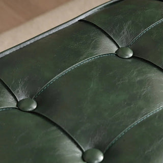 compact faux leather accent stool