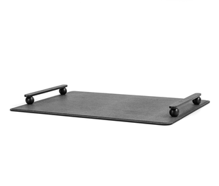 pamphili serving tray pinetti minimalist metal handle tray rounded corners close-up
