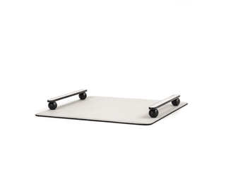 pamphili serving tray pinetti minimalist metal handle tray rounded corners front view