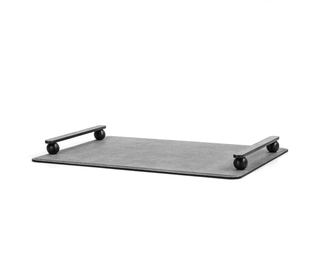 pamphili serving tray pinetti minimalist metal handle tray rounded corners side view