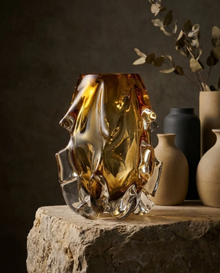 contemporary gold vase for living room decor
