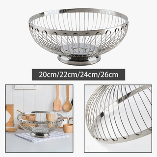 Modern stainless steel fruit basket