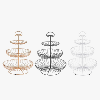 Iron tiered fruit stand