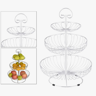 Iron tiered fruit stand