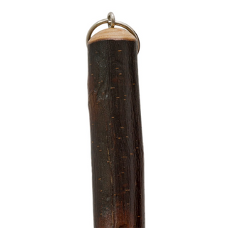 chestnut wood long handle handcrafted Italian luxury shoehorn close-up