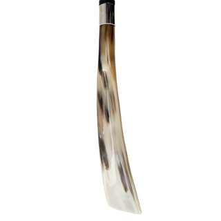 brass bull head handle long handle handmade Italian luxury shoehorn detail