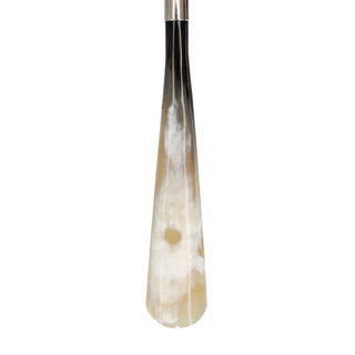 enameled brass polar bear handle long handle handmade Italian luxury shoehorn detail