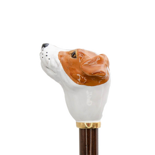 brass Jack Russell handle long handle handmade Italian luxury shoehorn handle detail