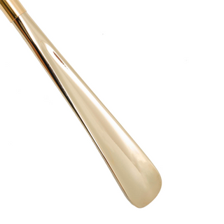 brass Jack Russell handle long handle handmade Italian luxury shoehorn detail