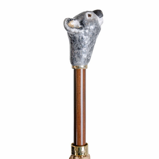 brass koala handle long handle handmade Italian luxury shoehorn close-up