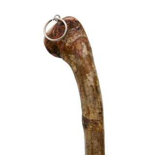 elm wood long handle handcrafted Italian luxury shoehorn handle detail