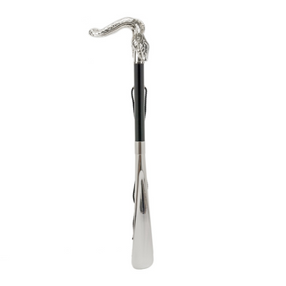 enameled snake handle long handle handmade Italian luxury shoehorn side view