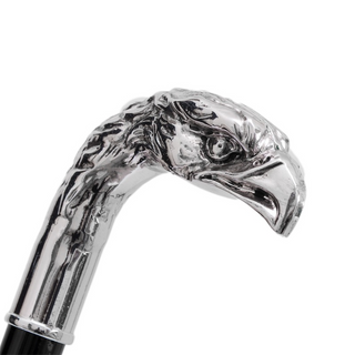 silver eagle handle wooden shaft long handle handmade Italian luxury shoehorn handle detail