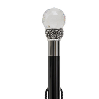 crystal ball handle long handle handmade Italian luxury shoehorn handle detail