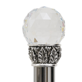 crystal ball handle long handle handmade Italian luxury shoehorn close-up