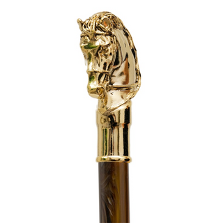 gold-plated horse handle gift box long handle handcrafted Italian luxury shoehorn handle detail