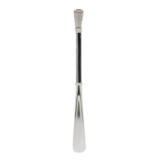 Swarovski crystal long handle handmade Italian luxury shoehorn side view