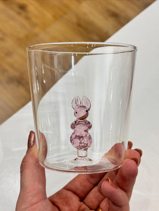 Handcrafted Animal Figurine Glass Cup