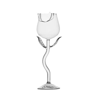 rose-shaped cocktail glass durable barware 150ml front view
