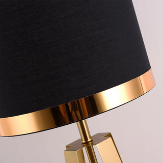 Black gold table lamp — elegant brass base ambient glow